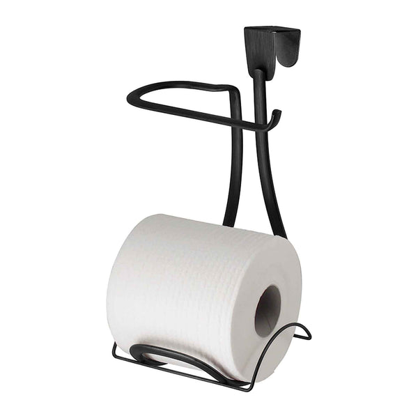 Porte-Rouleau Toilette à Ressort - Lot De 2 | Support Papier WC | Plastique Blanc | 11-15.5cm Réglable