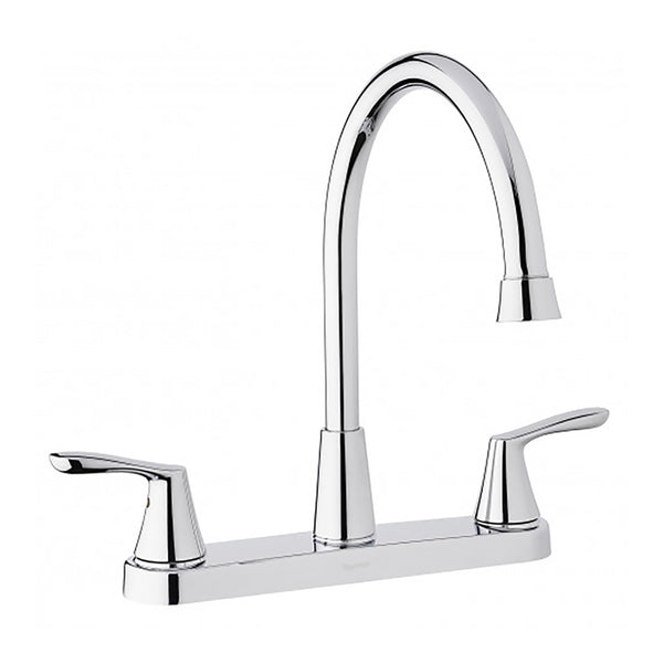 Infinity Two Handle 8" C/C Kitchen Faucet 3 Hole Mount High Arc Spout ...