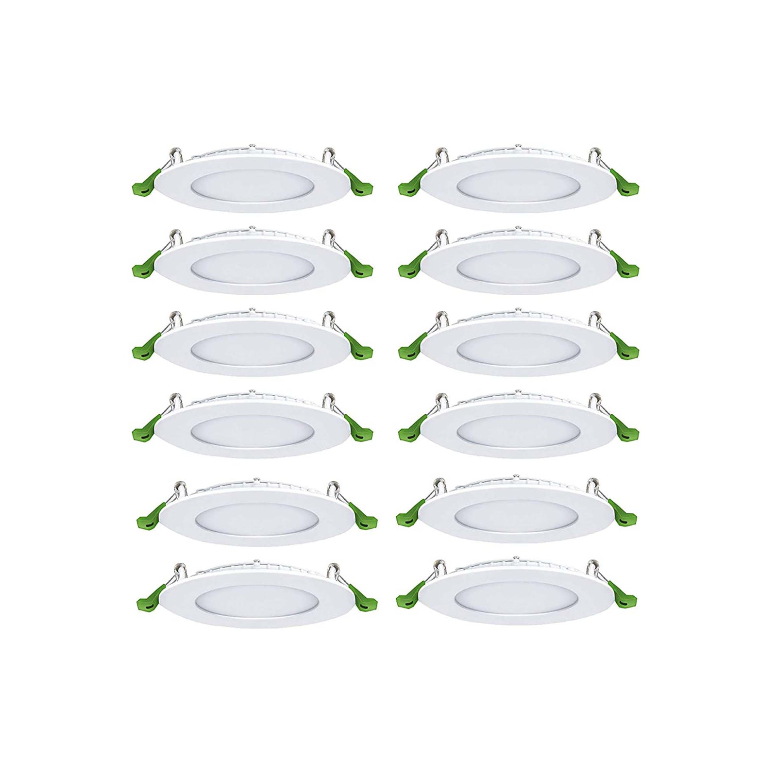 Luminaires DEL ultras minces à profilés encastrés 3000k, paquet de 12