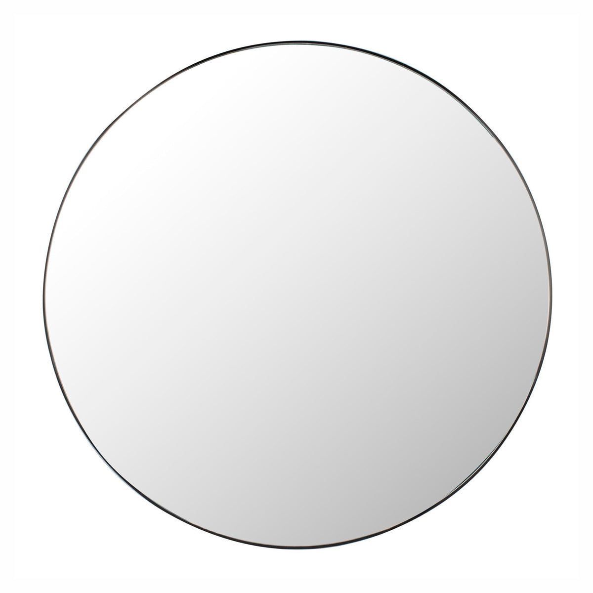 Miroir rond avec bordure noire, 21"