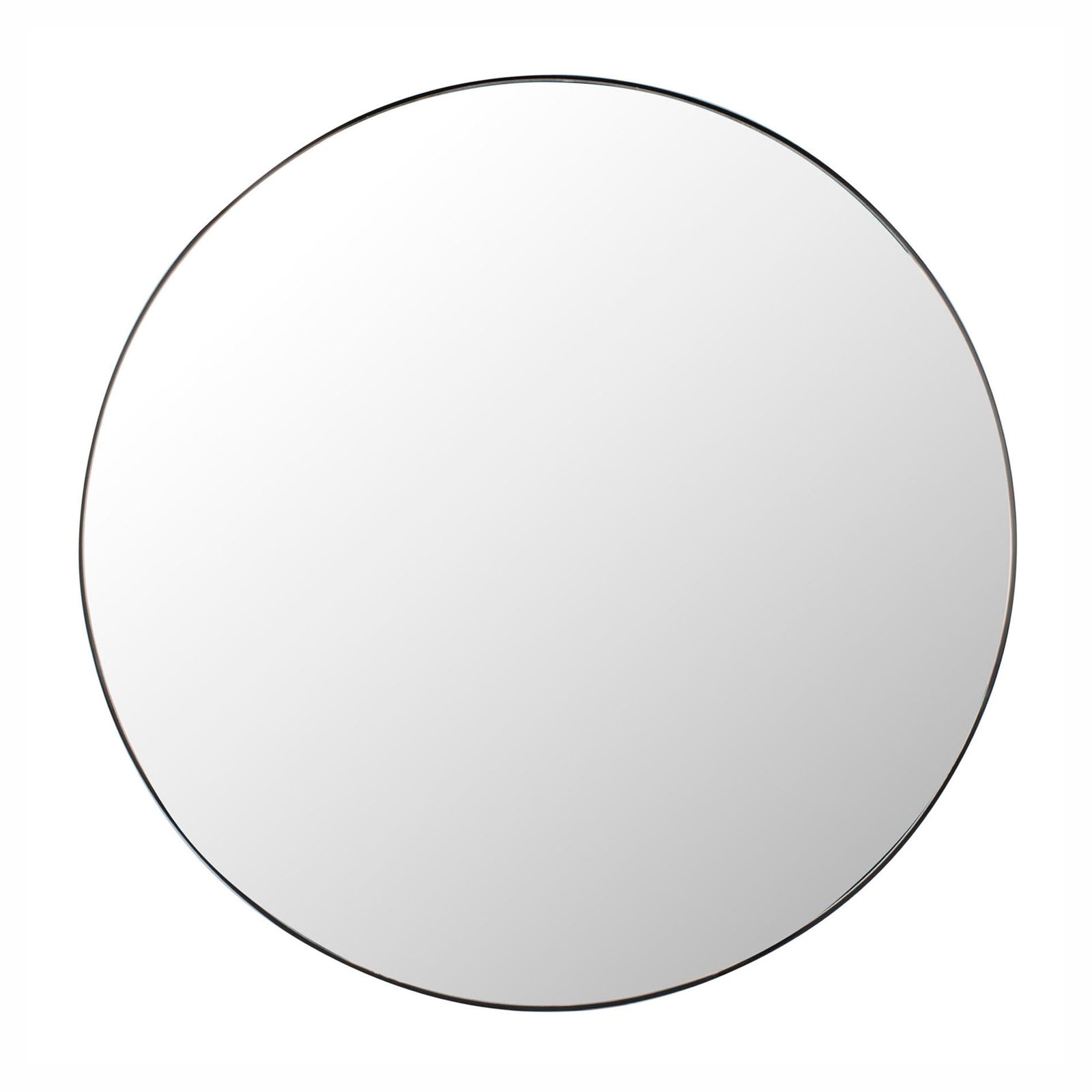 Miroir rond avec bordure noire, 21"