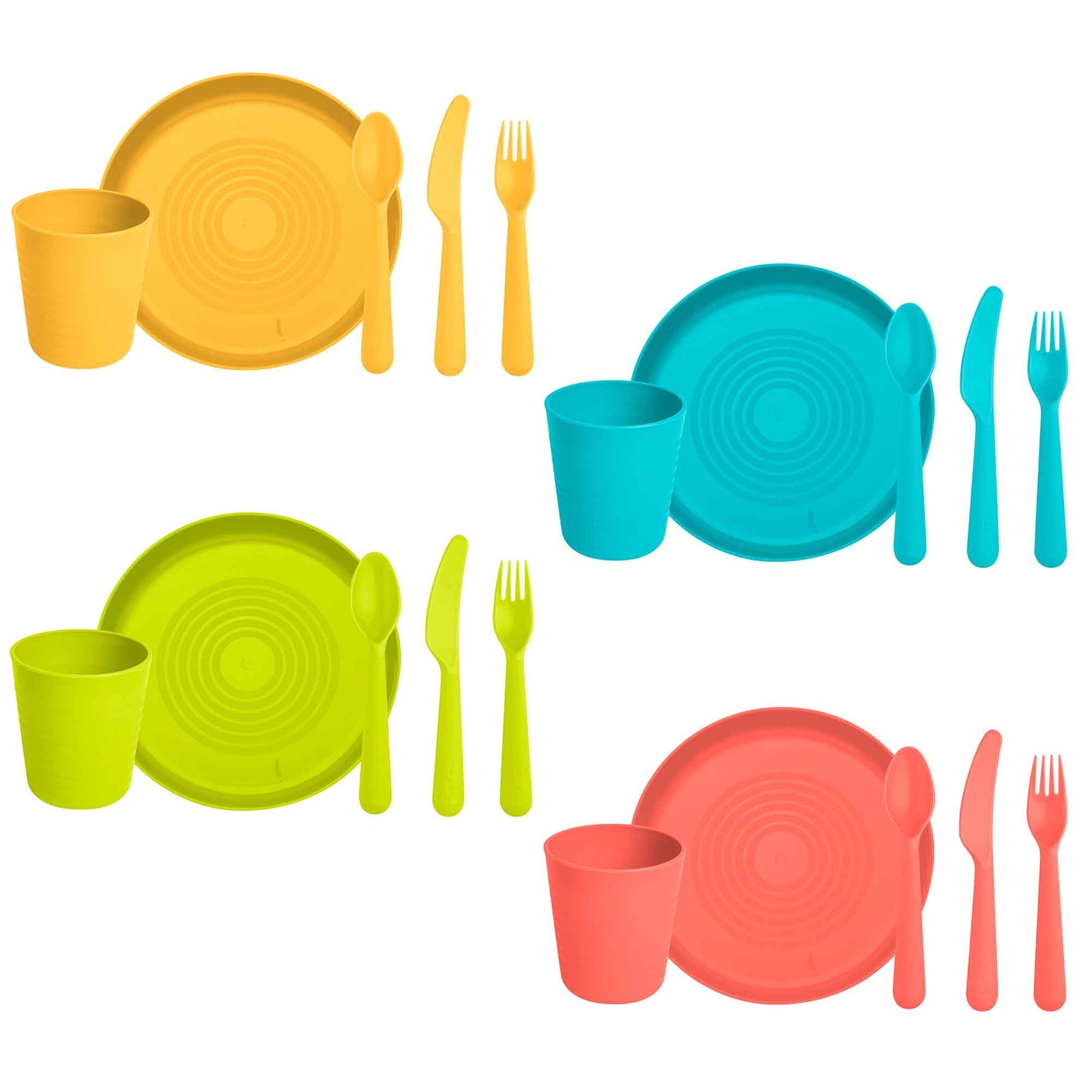 Ensemble à pique-nique de 20 morceaux, 4 choix de couleurs