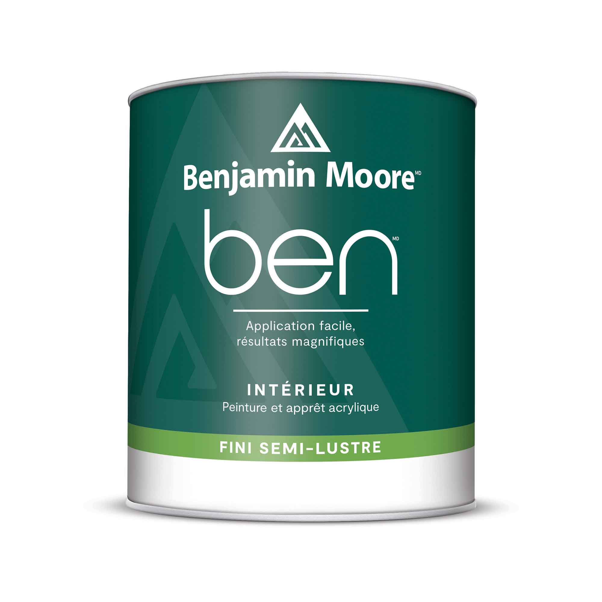 Peinture et apprêt d’intérieur Ben semi-lustre base 1, 946 ml