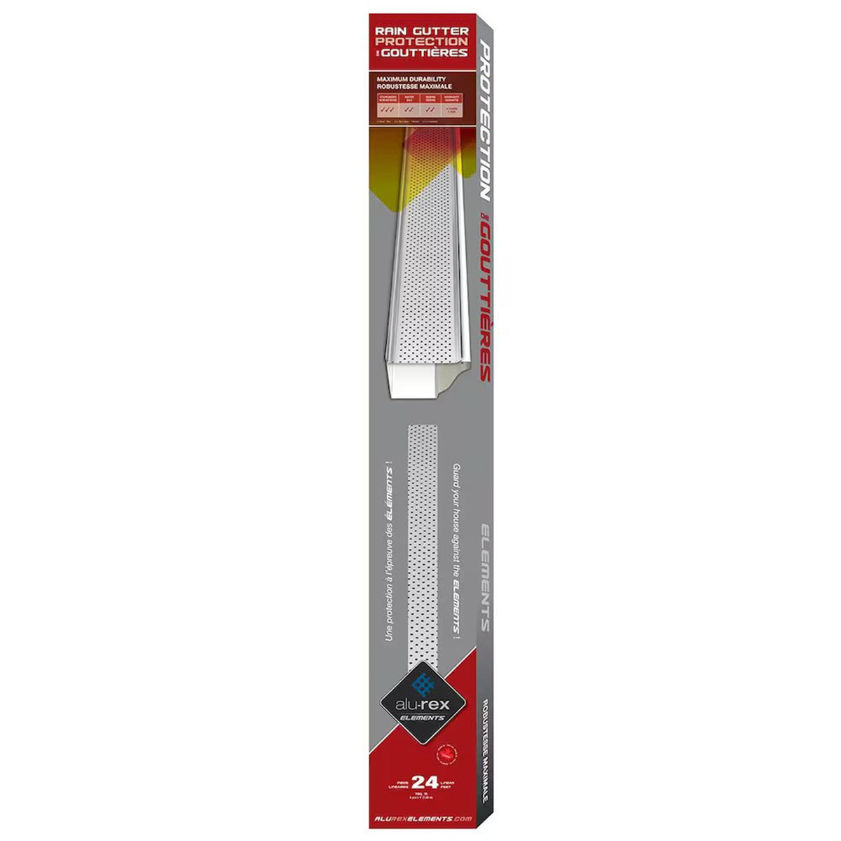 Protège-gouttière en aluminium à robustesse maximale, 24'