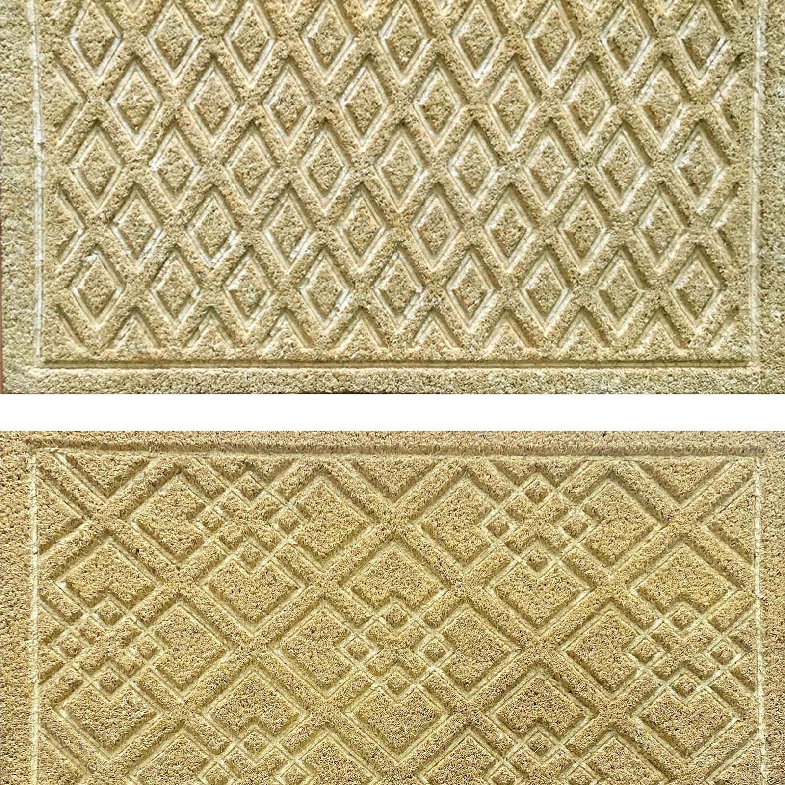 Paillasson en coco avec motif naturel, 17,7" x 29,5" (choix entre 2 modèles)