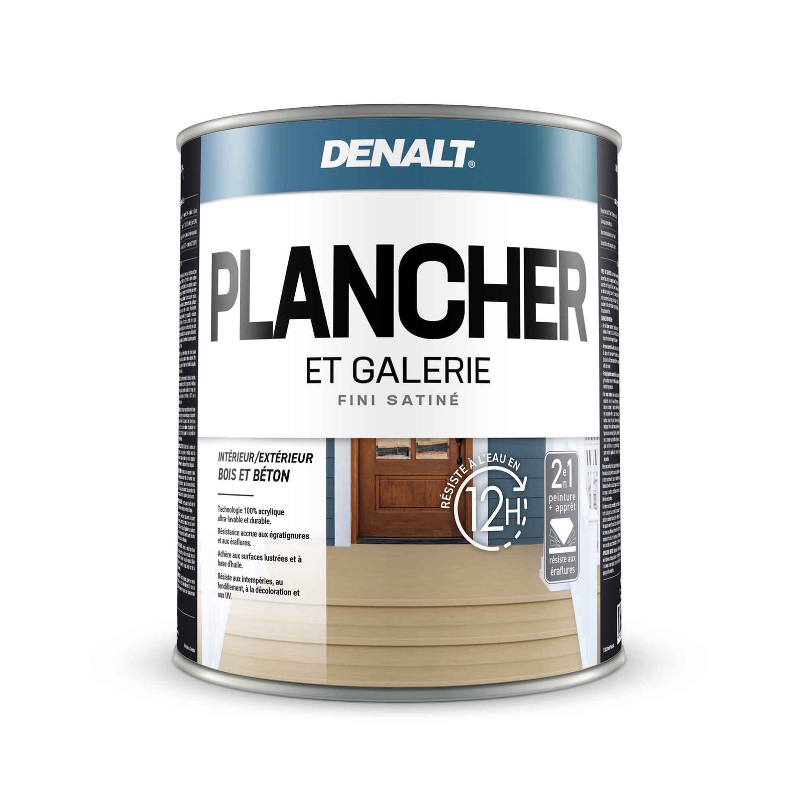 Denalt plancher et galerie satiné blanc naturel, 927 ml