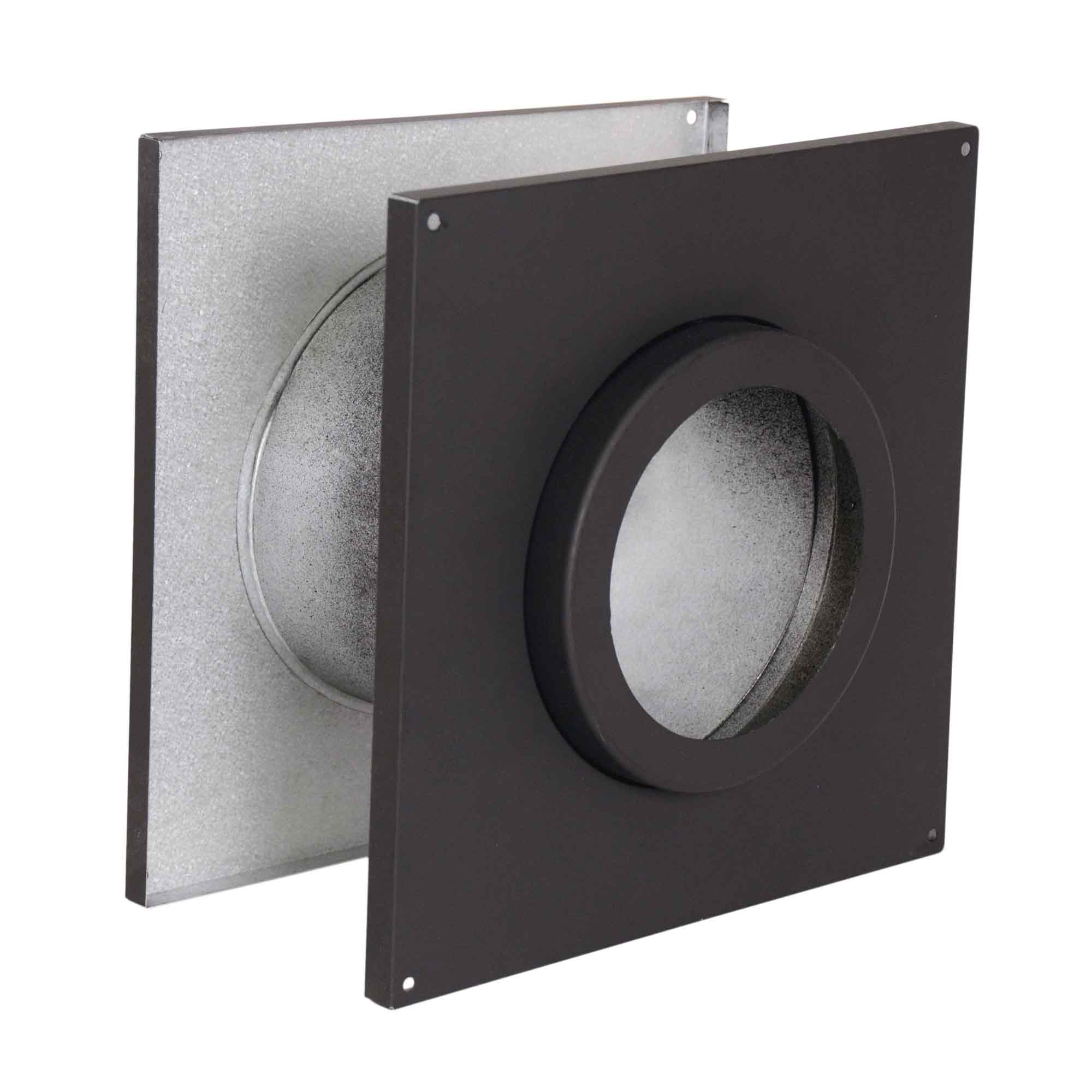 SPV PELLET Bague murale noire, 4" (4SPV-WTB)