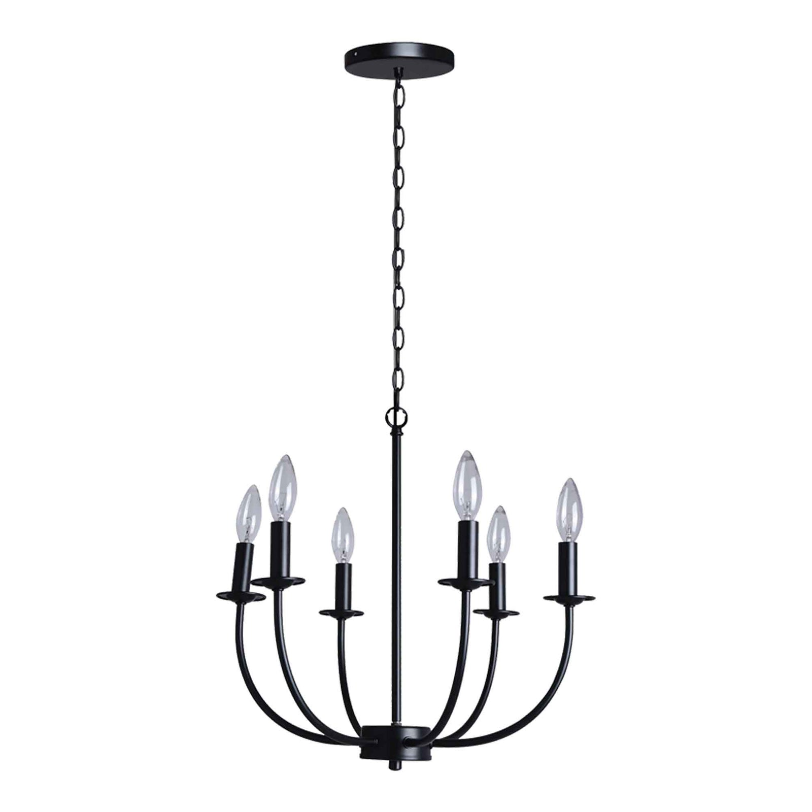 Luminaire suspendu noir de la collection Andalusian, 17,9" x 41,3"