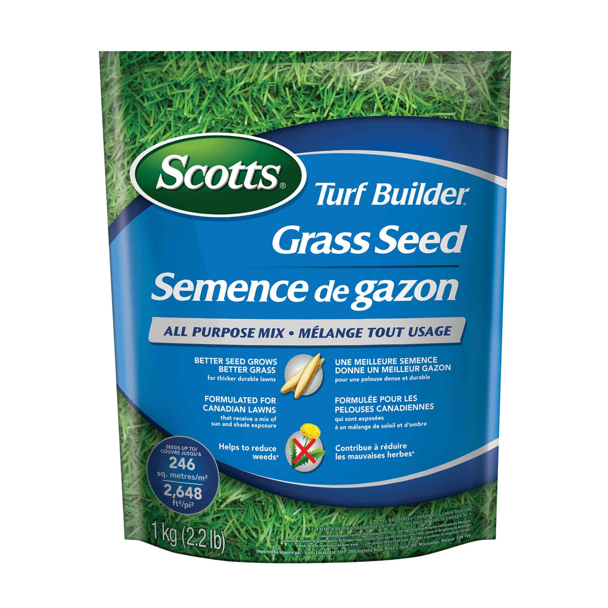 Semence de gazon Turf Builder mélange tout usage, 1 kg