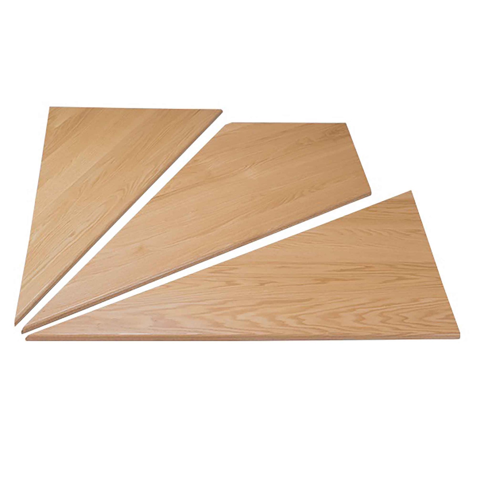 Ensemble de marches d'angles en chêne rouge naturel, 1-1/16'' x 44'' à 48'' (gauche)