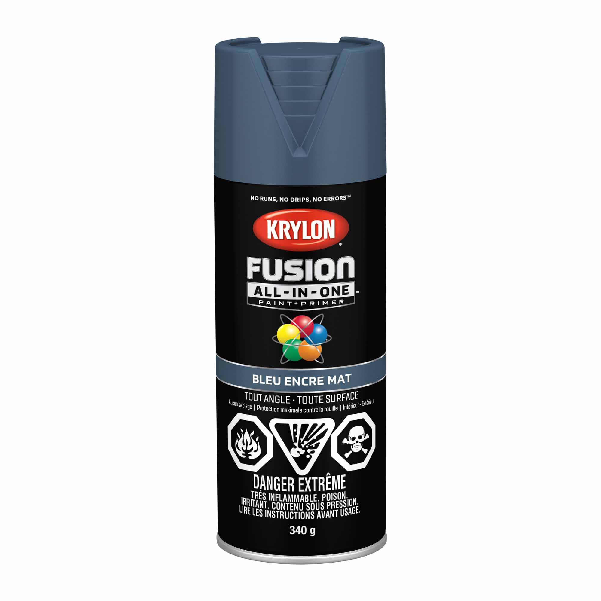 Krylon Fusion All-In-One aérosol bleu encre mat, 340 g