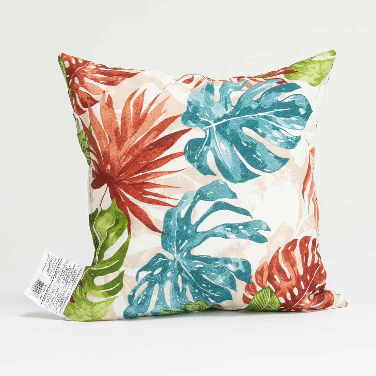 Coussin d'extérieur de 16'' x 16'', motif de feuilles
