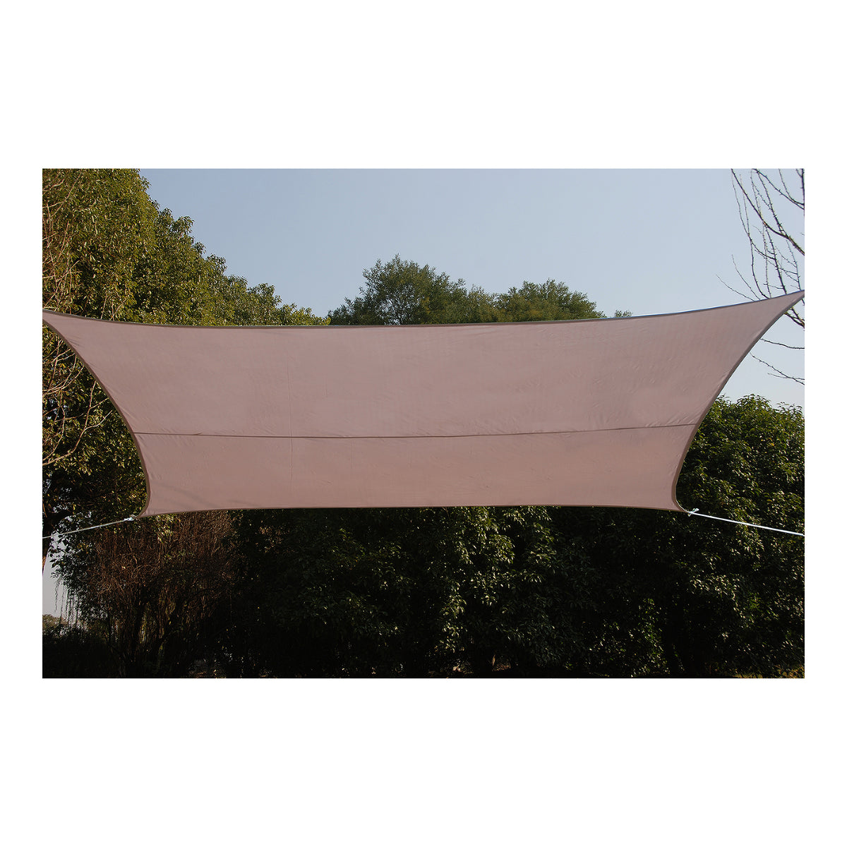 Voile d&#39;ombrage carrée de 3,6 m x 3,6 m, taupe