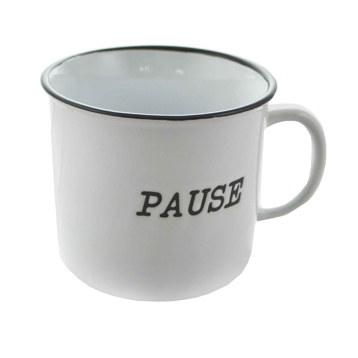 Tasse de céramique avec écriture en français &quot;PAUSE&quot;