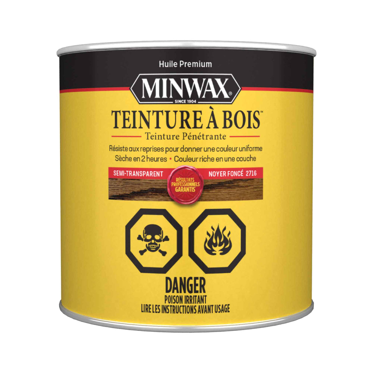 Minwax teinture à bois semi-transparent noyer foncé, 236 ml