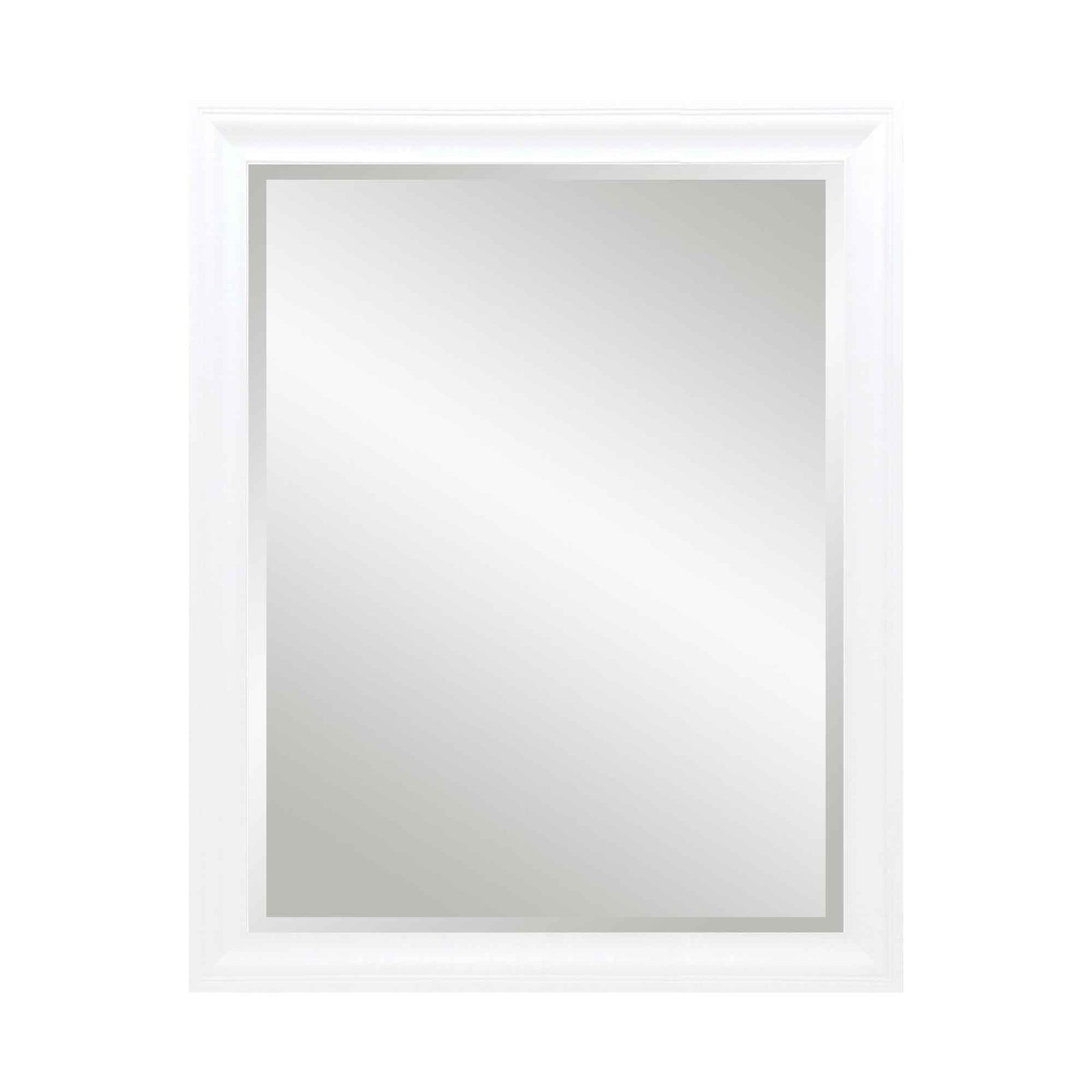 Miroir rectangulaire de 16" x 20" avec bordure, blanc 