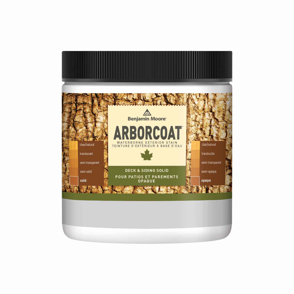 Flacon d&#39;essai de teinture d’extérieur à base d’eau Arborcoat mat base 1, 236 ml