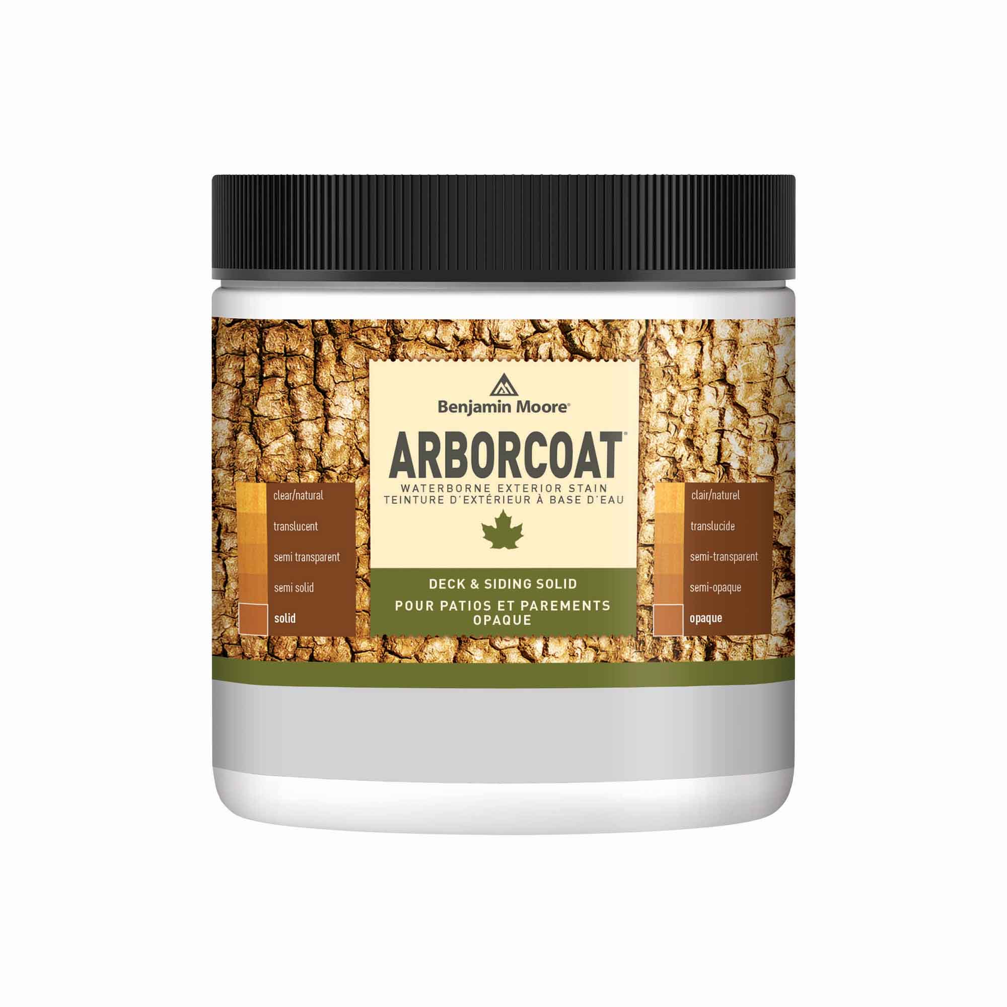 Flacon d'essai de teinture d’extérieur à base d’eau Arborcoat mat base 1, 236 ml