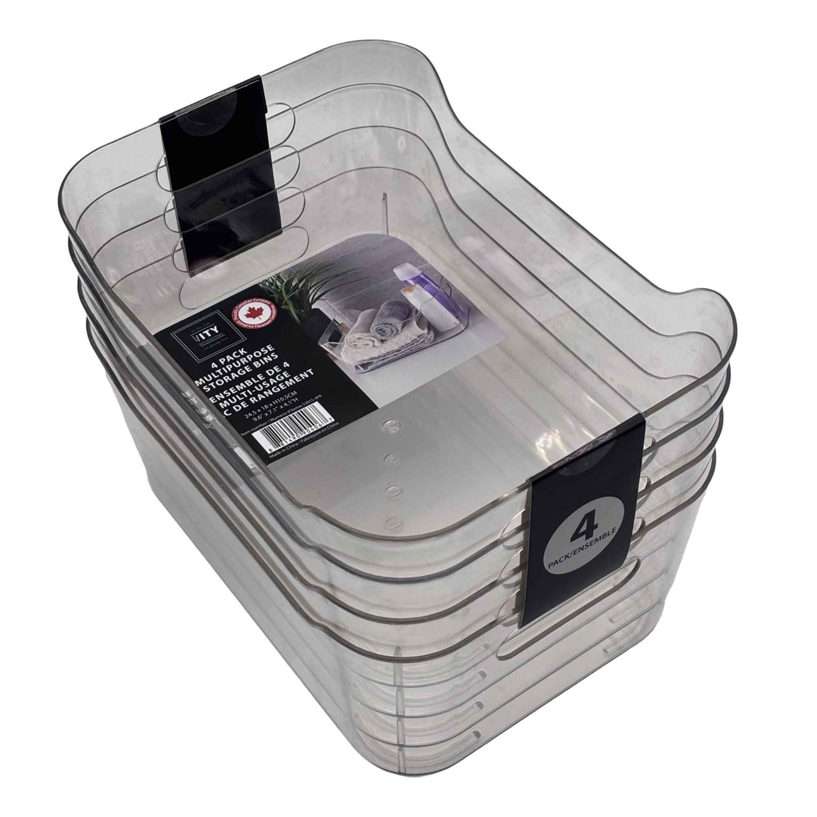 Ensemble de petits bacs de rangement à multi-usage, 4 unités