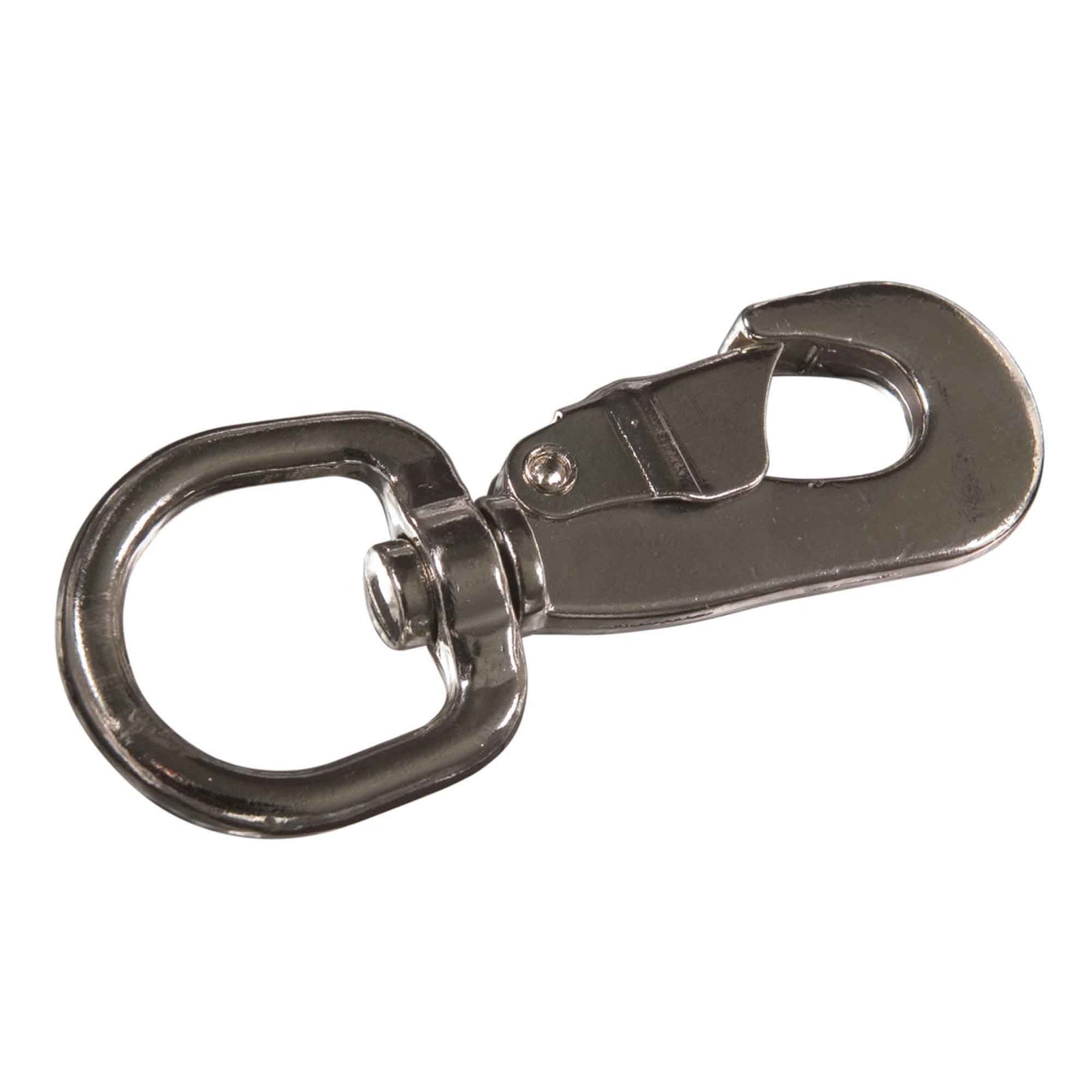 Mousqueton pivotant à levier en acier plaqué zinc, 1" x 3-1/2"