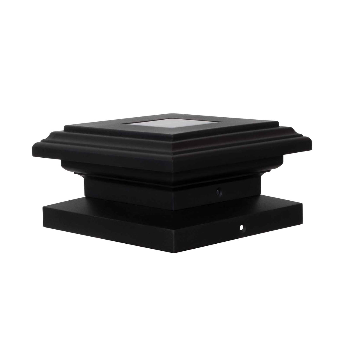 Capuchon de poteau solaire à profil mince, noir (4&#39;&#39; x 4&#39;&#39; / 6&#39;&#39; x 6&#39;&#39;)