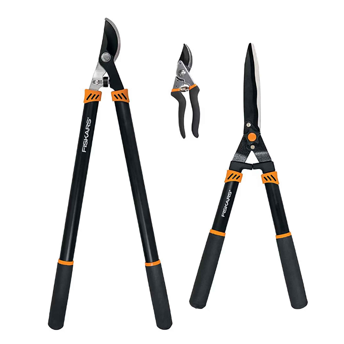 Ensemble coupe-branches, cisaille à haies et sécateur
