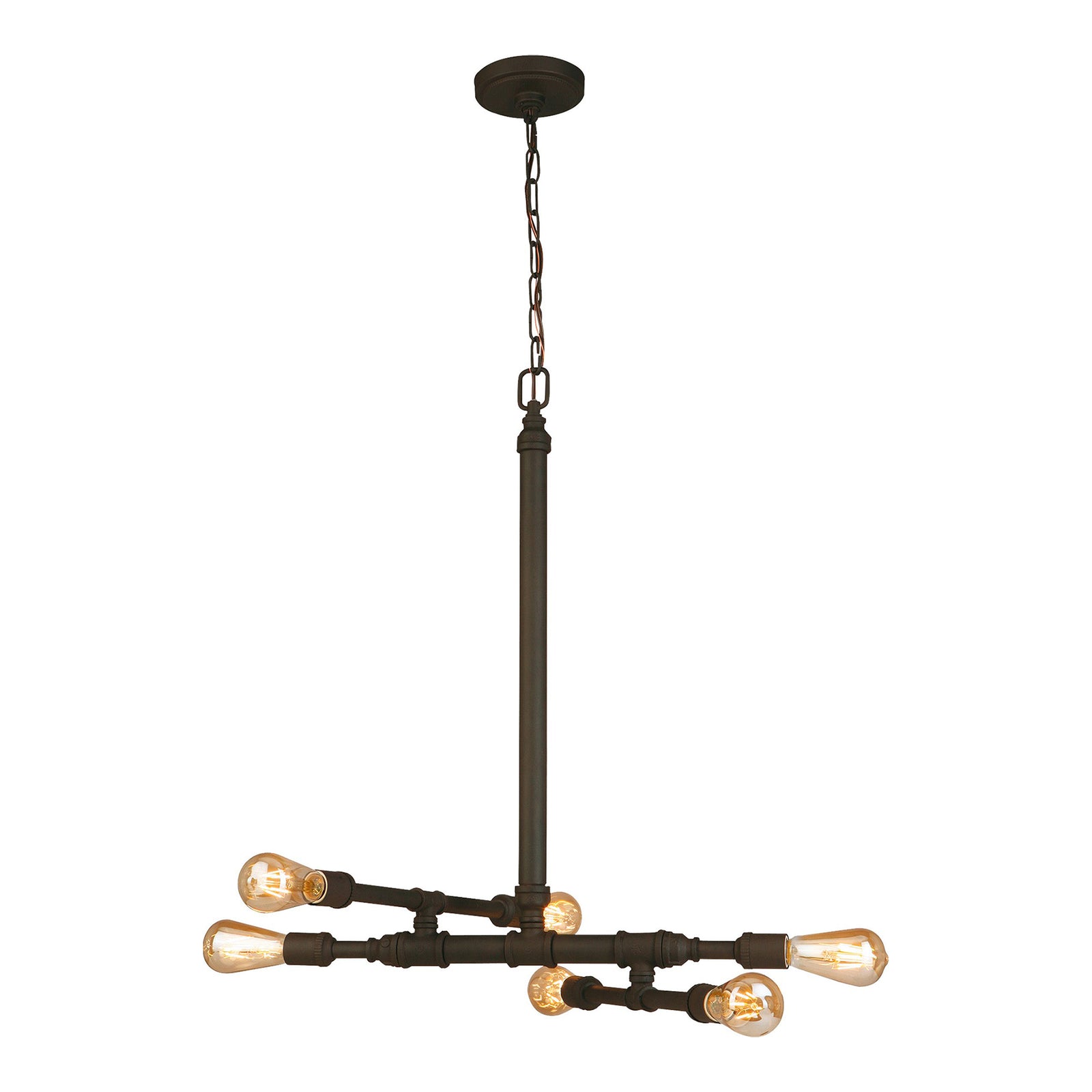 Luminaire suspendu Wymer à 6 lumières