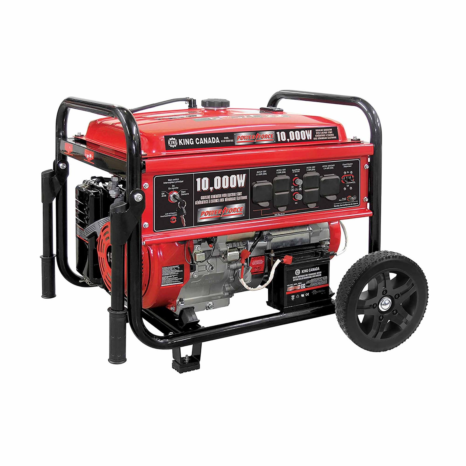 Génératrice à essence avec démarrage électrique, 10 000 W