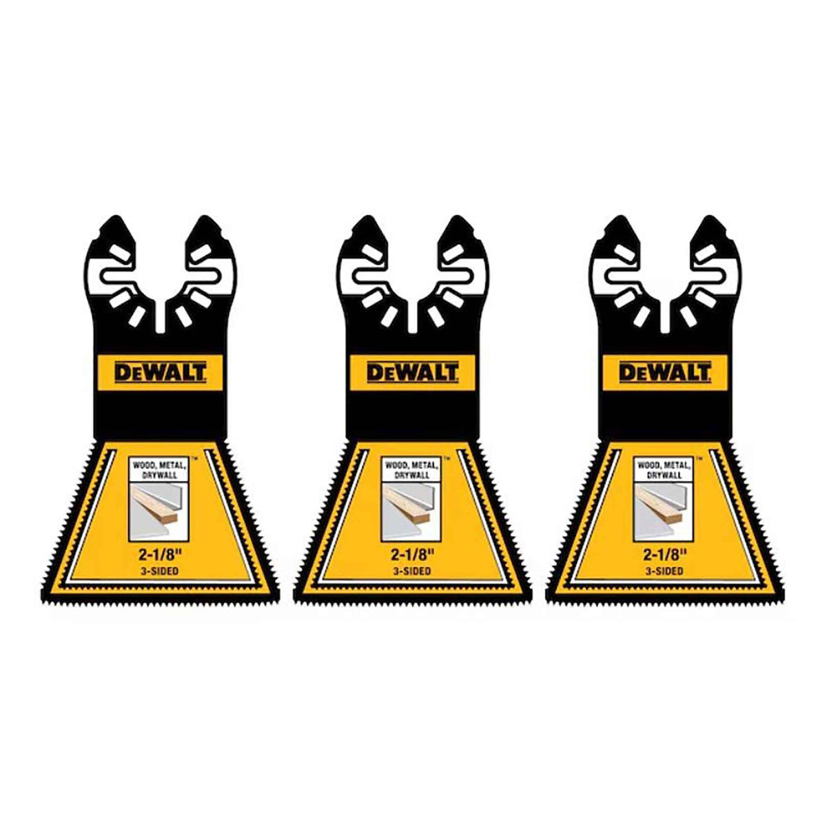 Lame oscillante multiusage à 3 côtés, 2-1/8'' (3 unités)