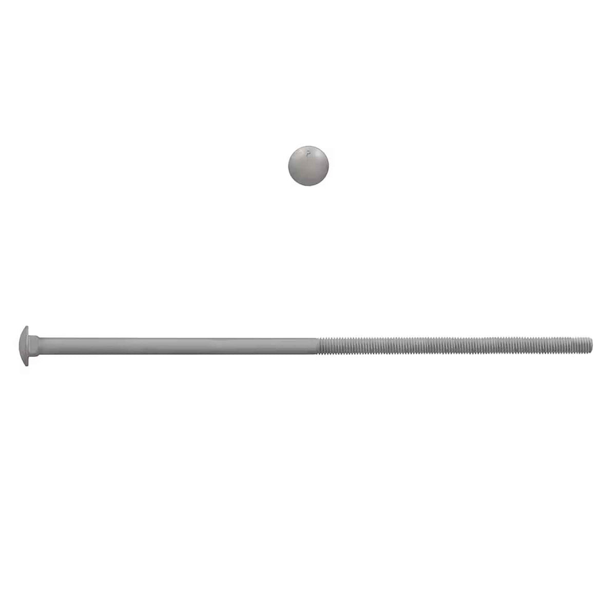 Boulon de carrosserie galvanisé, 1/4&quot; x 3&quot; (50 unités)