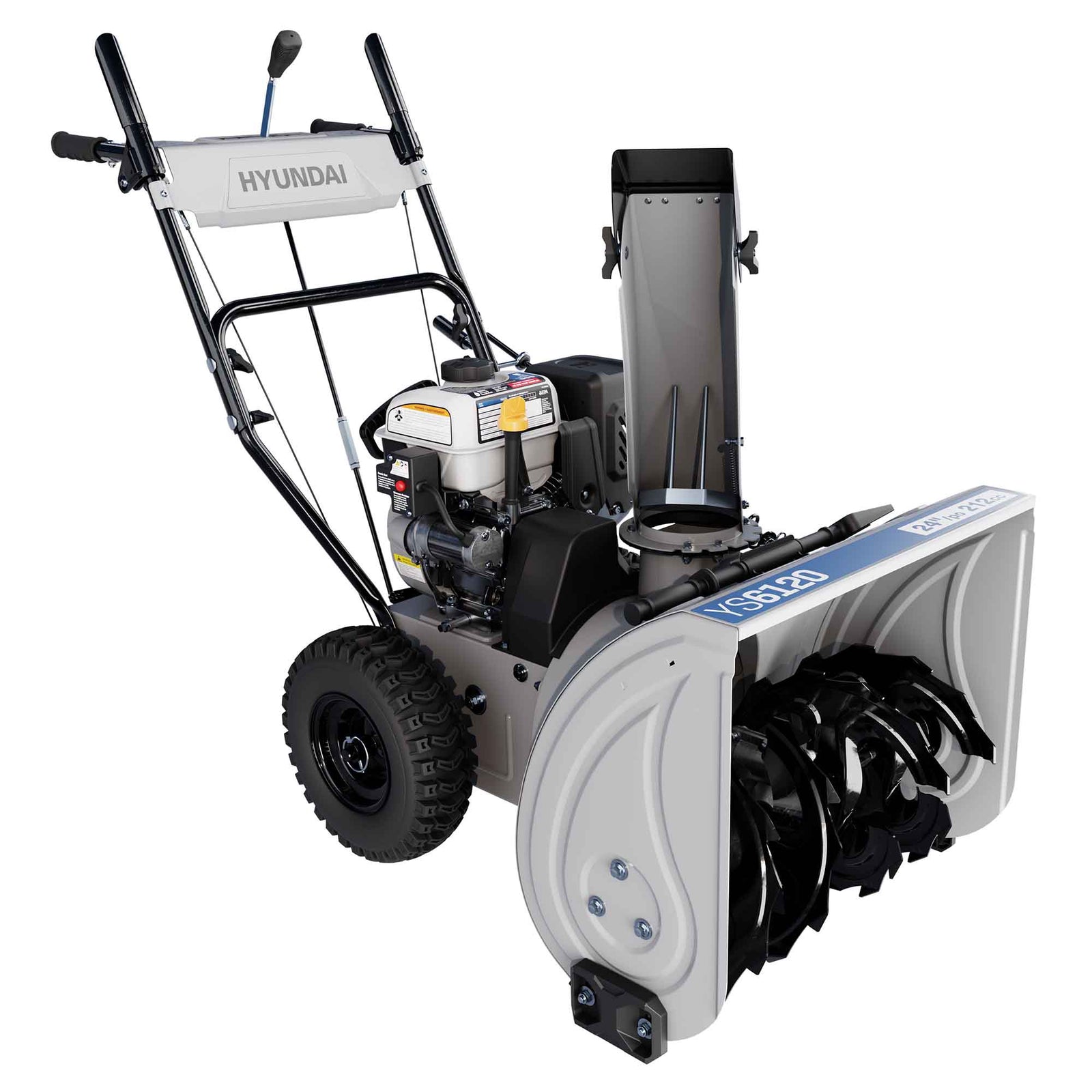 Souffleuse à neige à essence à 2 phases et 212 cm³ avec démarrage électrique, 24''