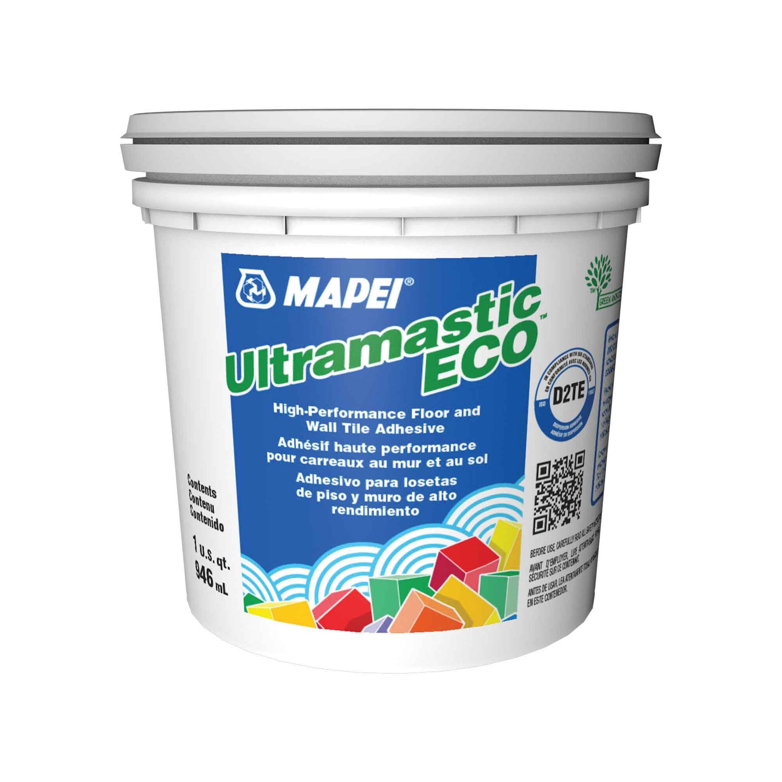 Adhésif haute performance pour carreaux au mur et au sol Ultramastic Eco, 946 ml