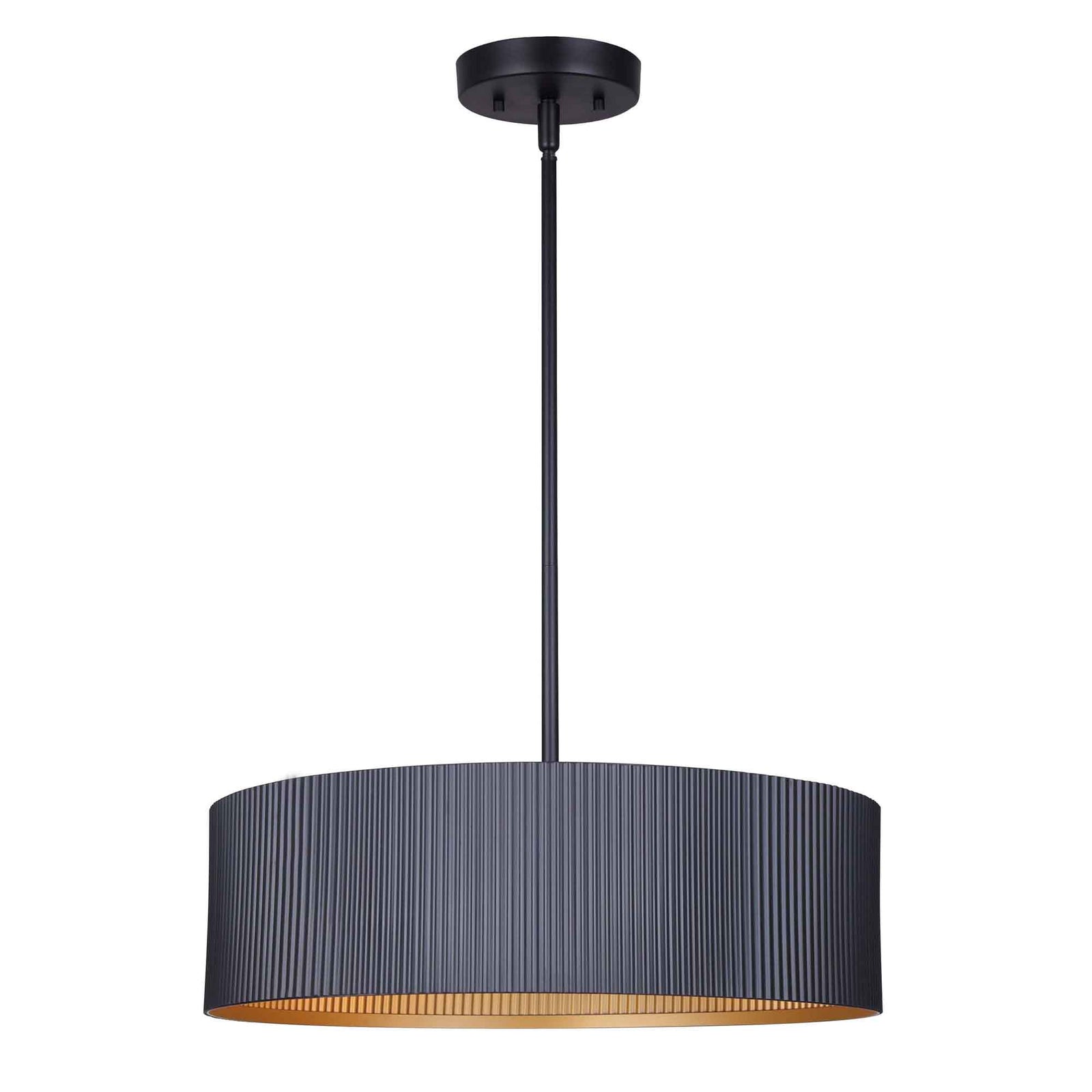 Chandelier REXTON à 3 lumières, noir mat