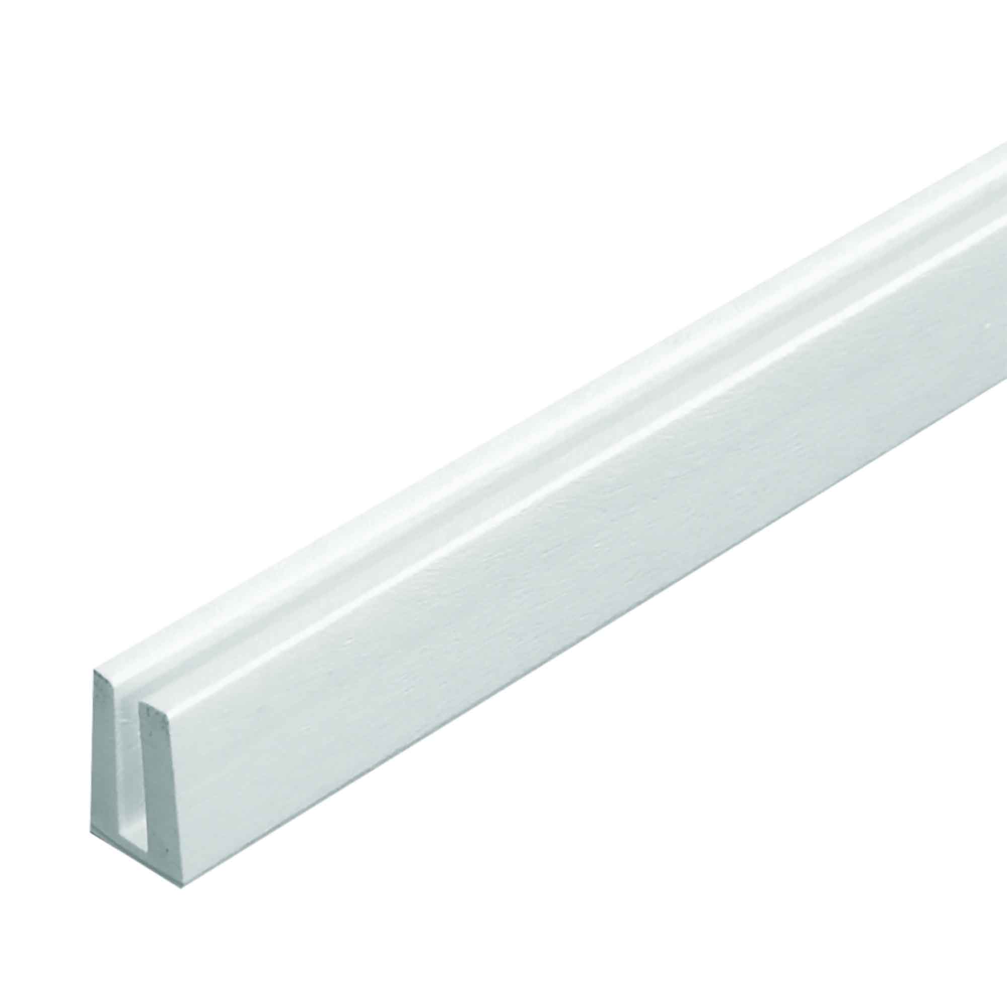 Moulure en U pour treillis PVC, 8' (blanche)