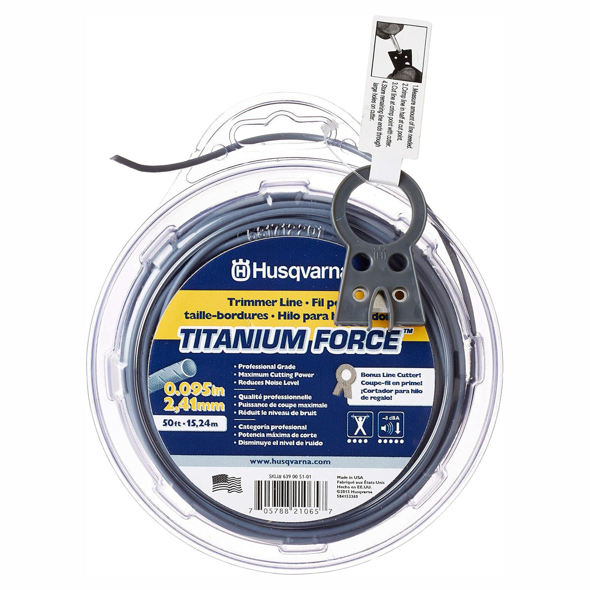 Fil pour coupe-bordures Titanium Force, 0,095" x 50'