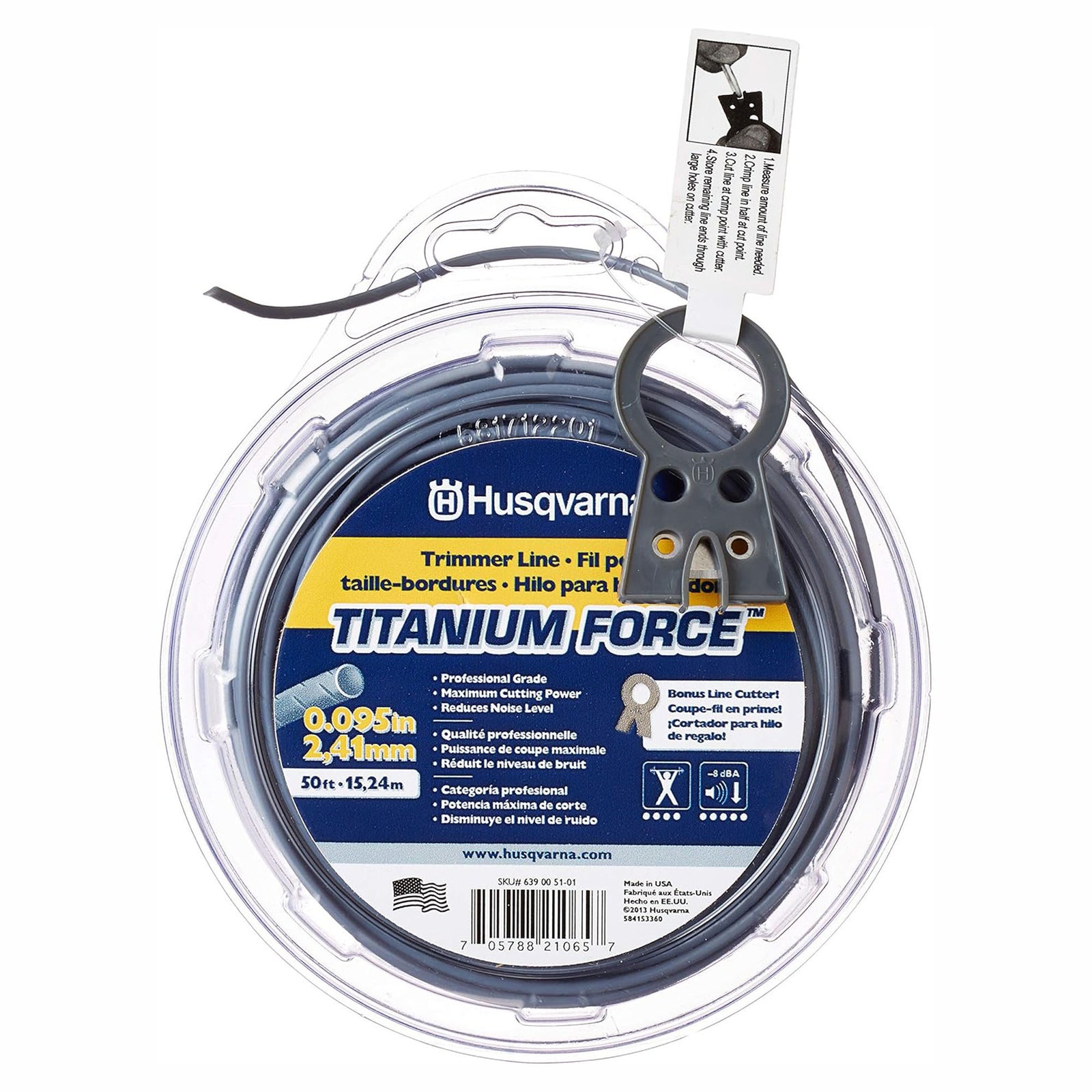 Fil pour coupe-bordures Titanium Force, 0,095" x 50'