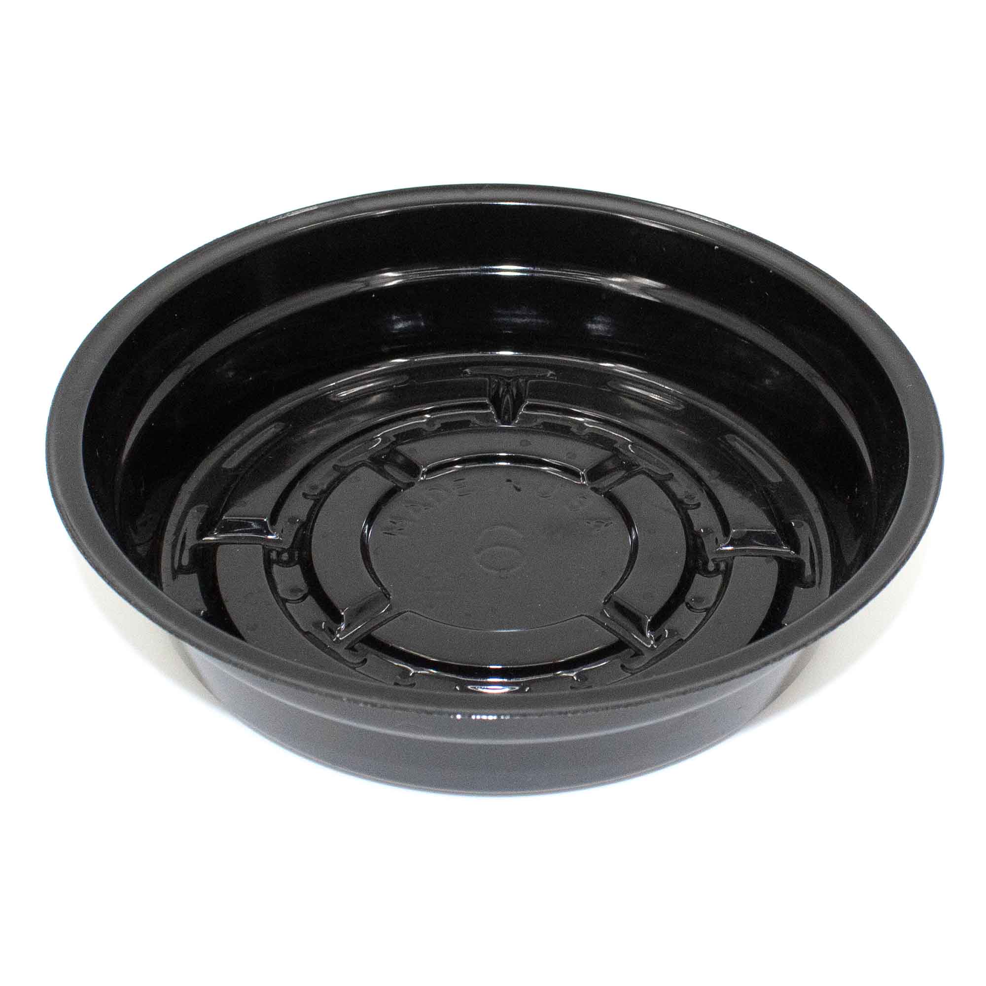 Soucoupe robuste en vinyle noir, 6"