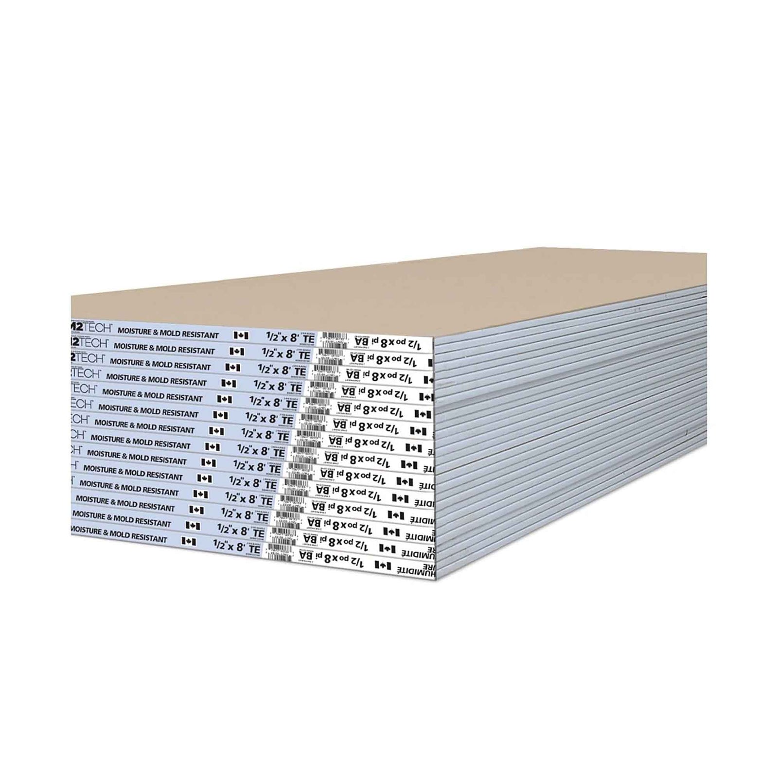 Panneau de gypse M2Tech résistant à la moisissure pour murs et plafonds, 1/2" x 4' x 8'