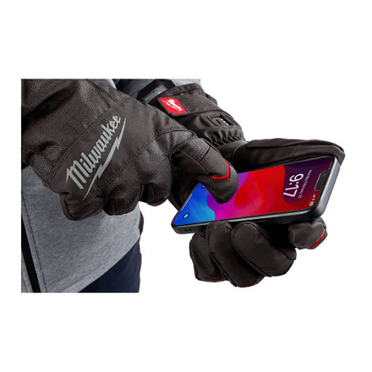 Gants d'hiver chauffants rechargeables par USB, T-grand (noir)