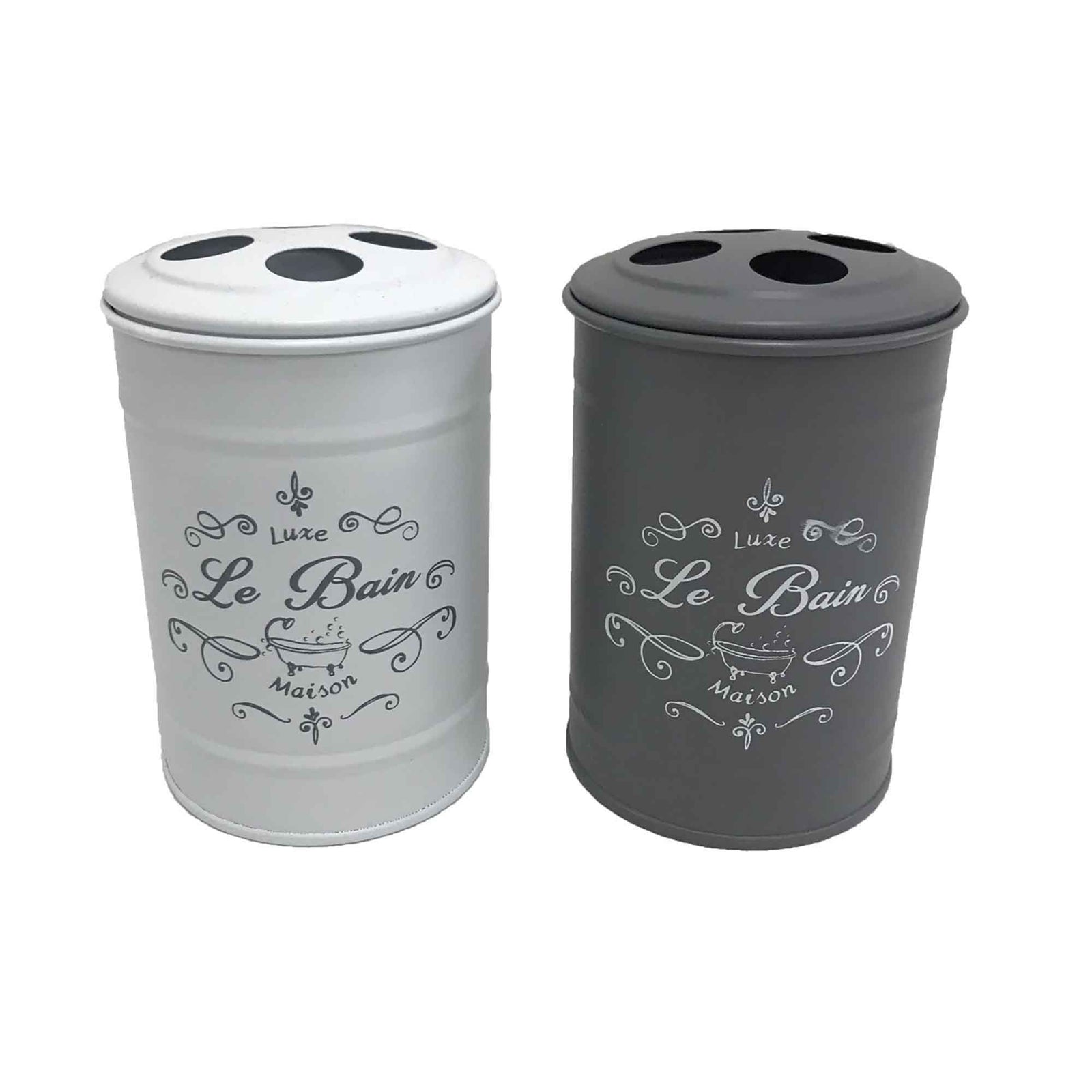 Porte-brosses à dents avec inscription "Le Bain", 2 choix de couleurs