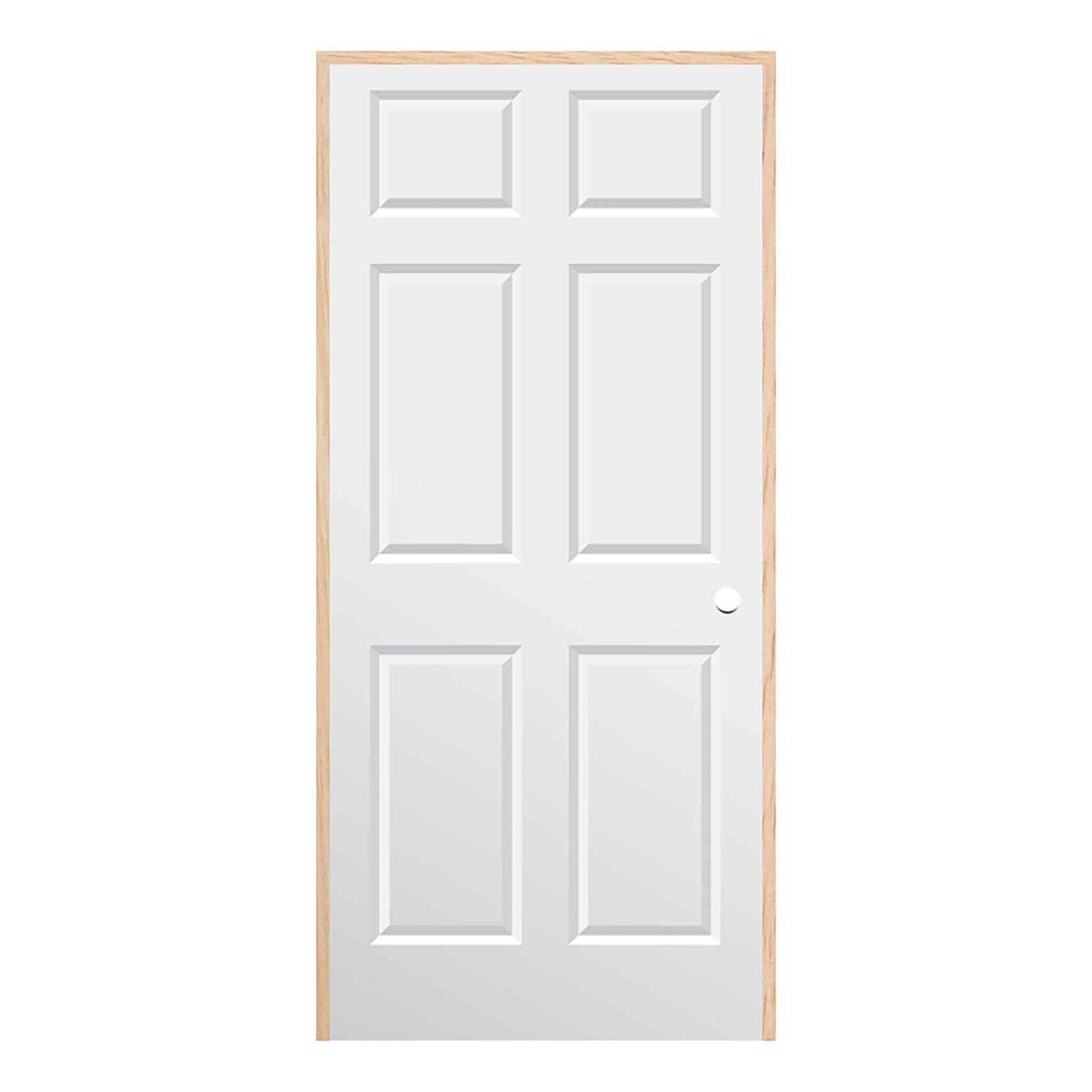 Porte prémontée d’intérieur Colonial à ouverture à gauche en tirant et cadre de 4-9/16", 24"