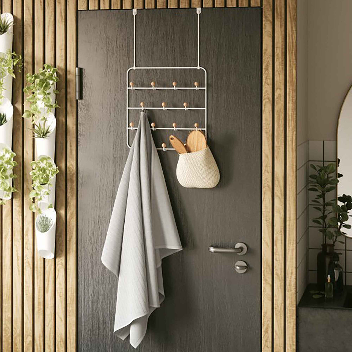 Organiseur mural ou pour dessus de porte, blanc