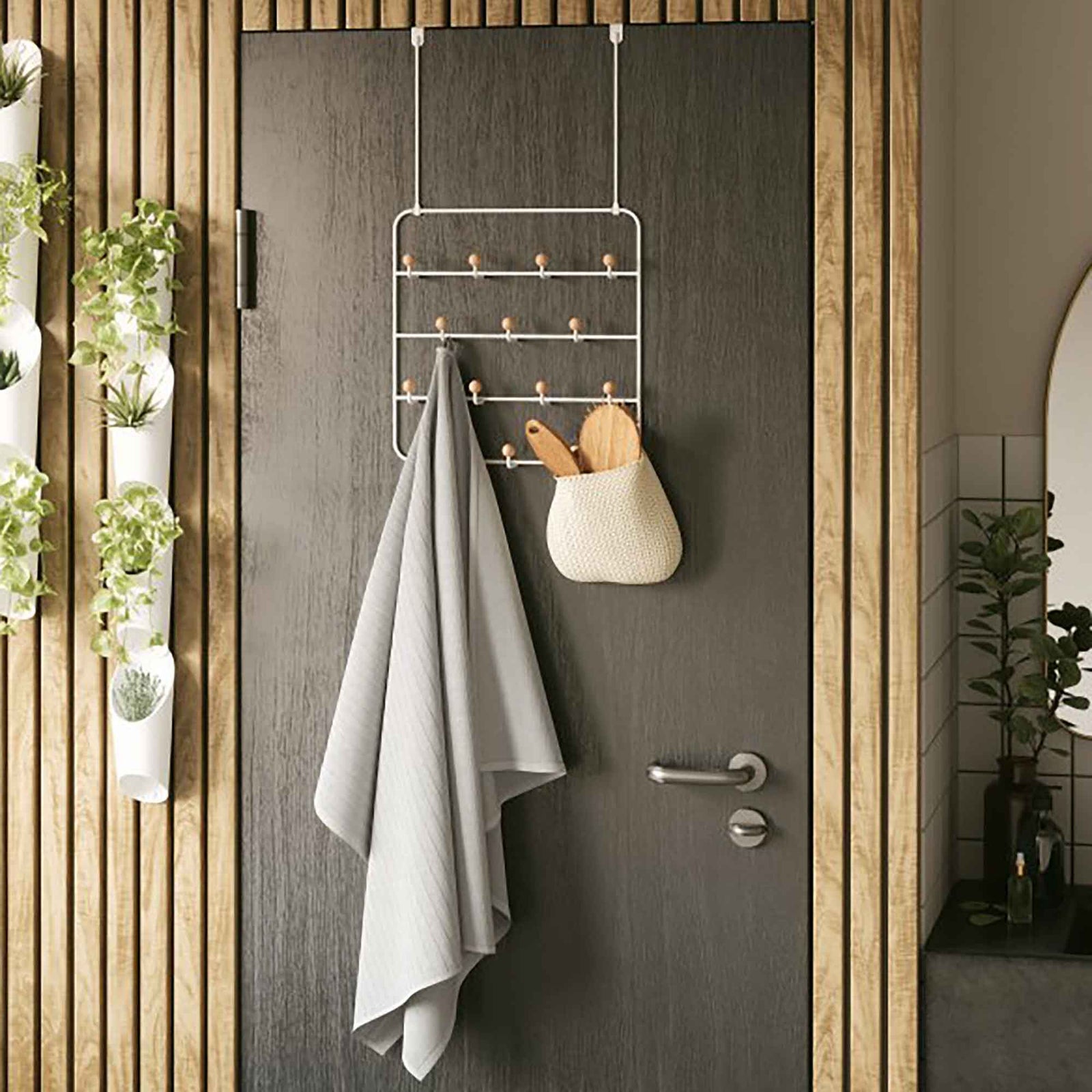 Organiseur mural ou pour dessus de porte, blanc