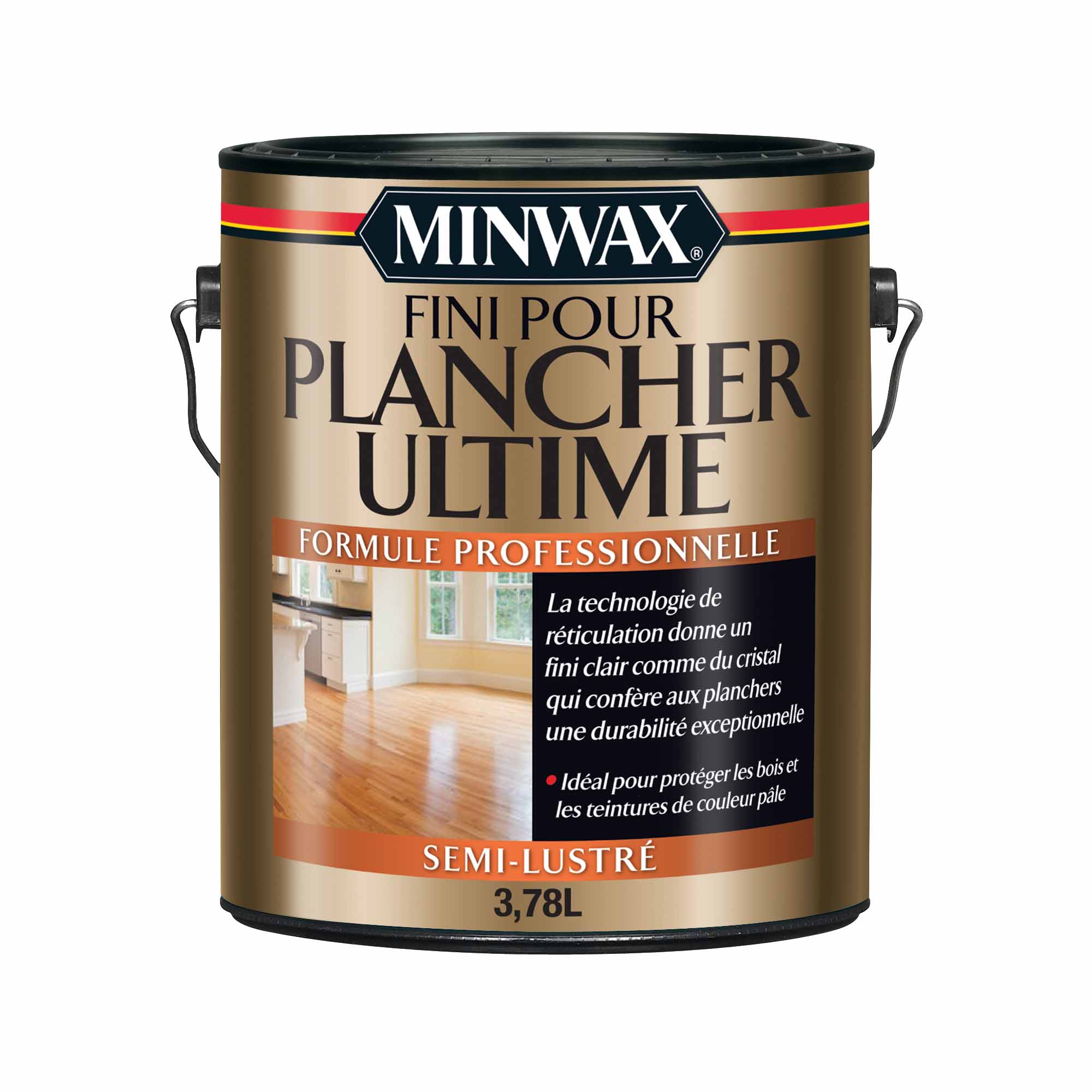 Minwax fini pour plancher Ultime transparent semi-lustré, 3,78 L