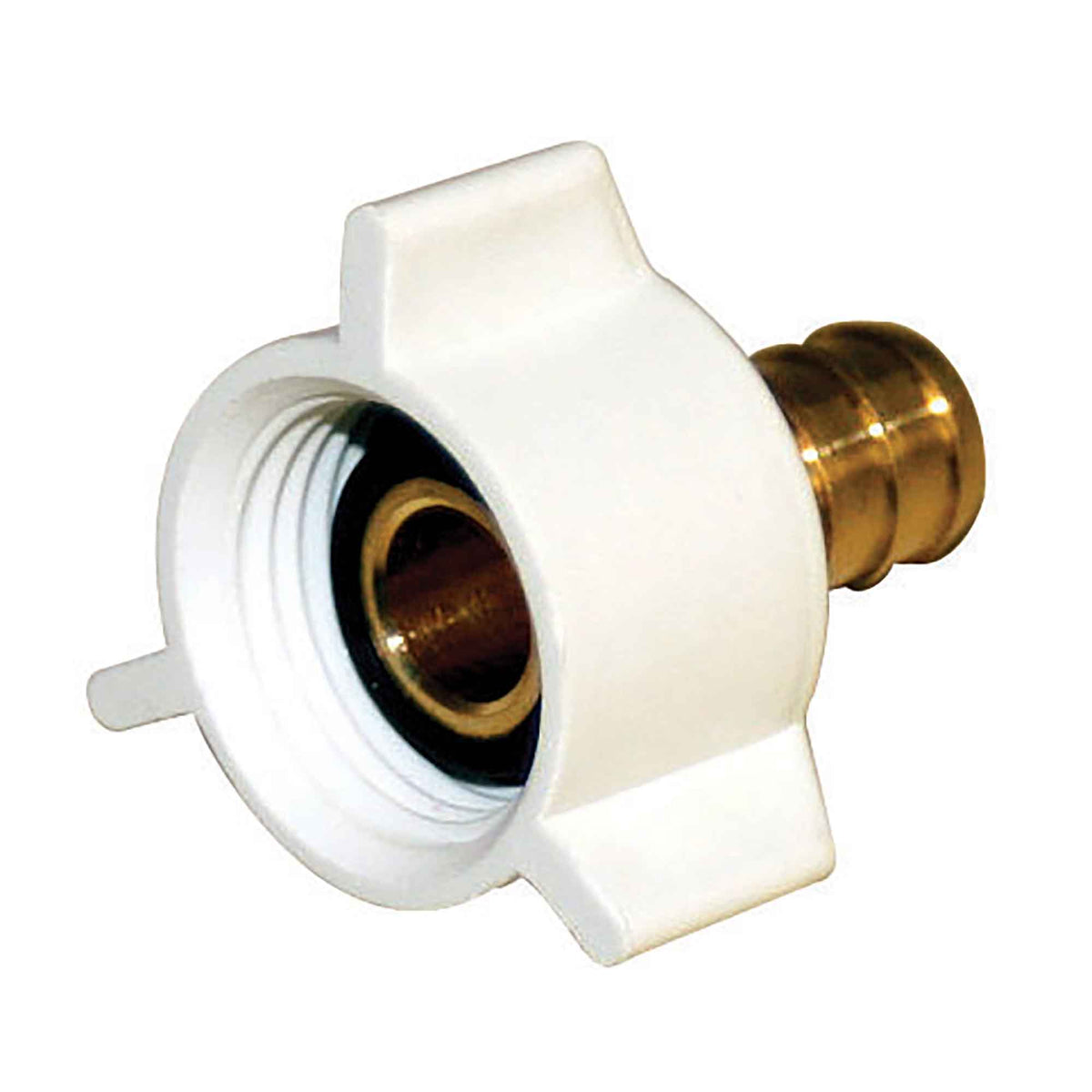 Adaptateur pivotant PEX x FIP en laiton sans plomb avec écrou en plastique, 3/4&quot;