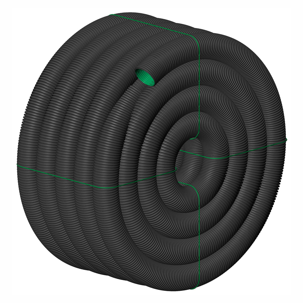 Drain flexible perforé Soliflex à intérieur lisse, 4'' x 147,6'