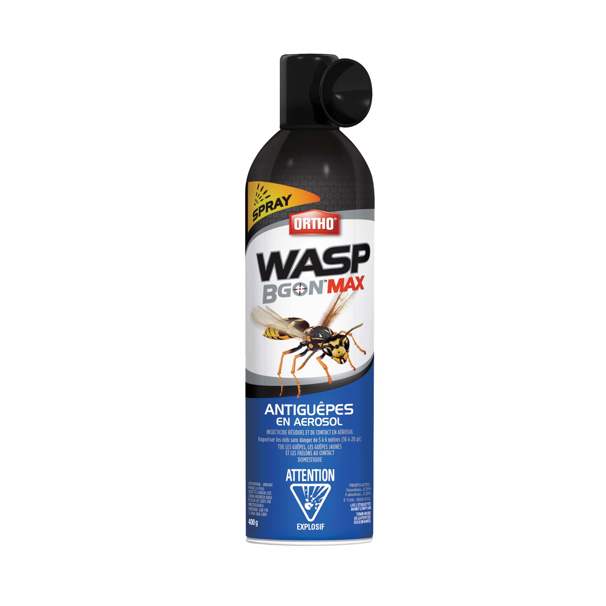 Antiguêpes en aérosol Ortho Wasp B Gon Max, 400 g