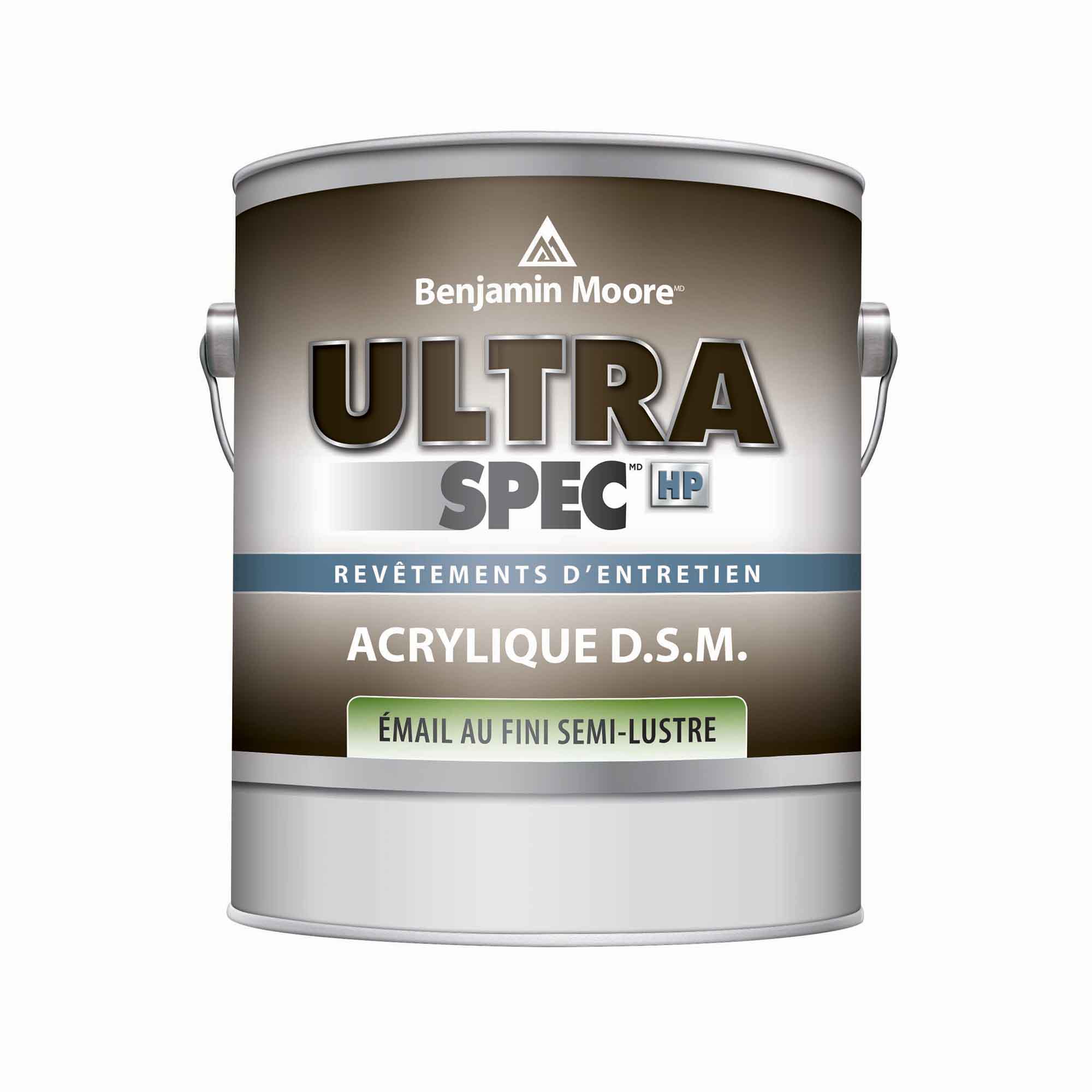 Revêtement d'entretien Ultra Spec HP acrylique D.S.M. émail semi-lustre base 4, 3,79 L