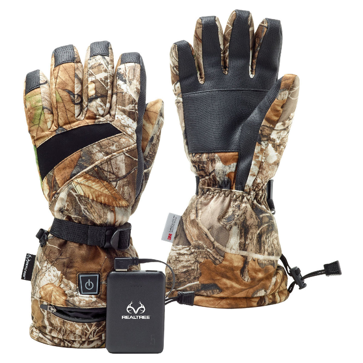 Gants chauffants avec motif de camouflage, petit / moyen