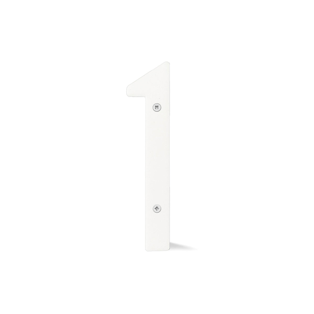 Chiffre percé de 5’’en plexiglas, #1 (blanc)